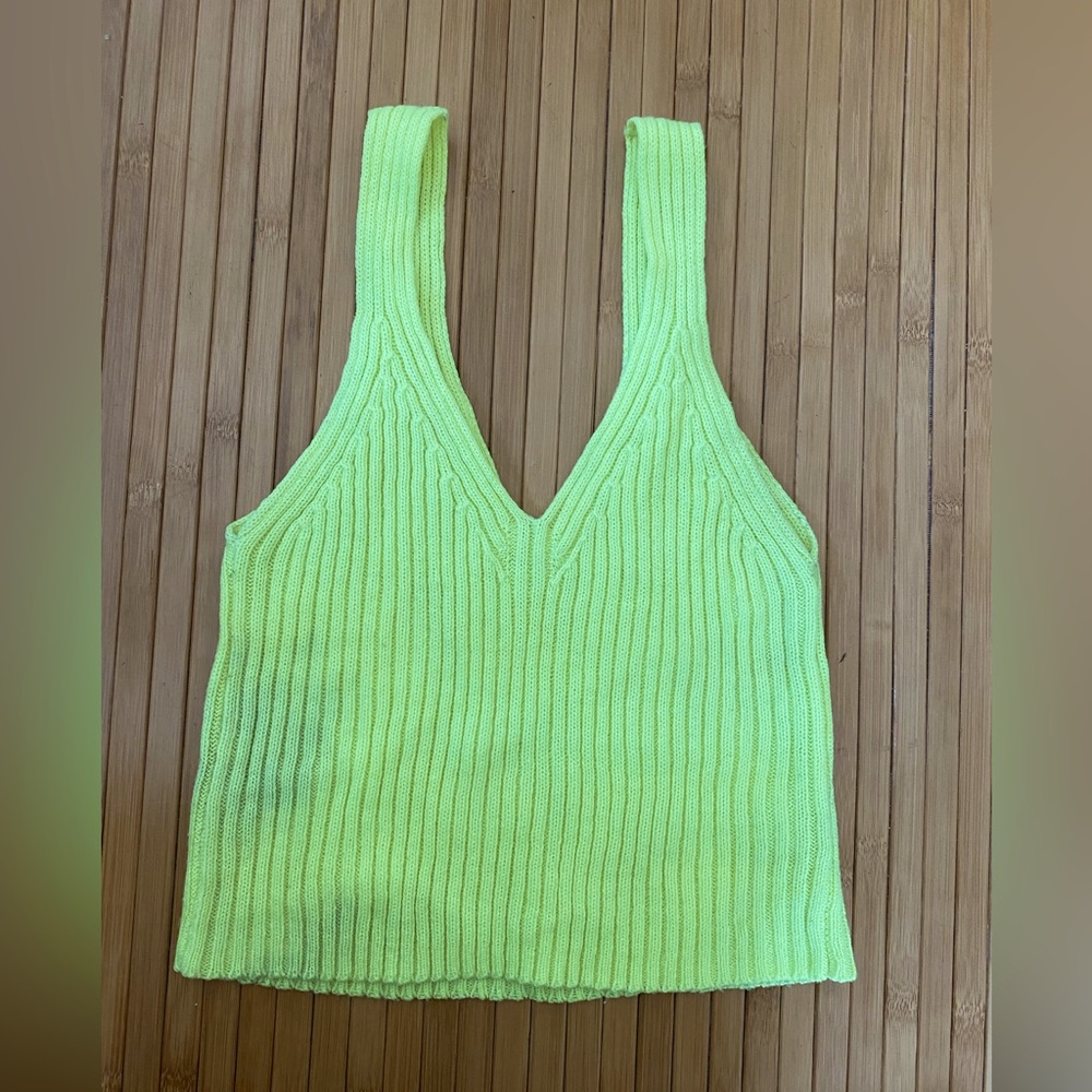 Blue notes knitted tank top